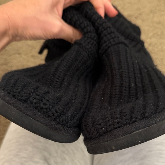 UGG Black Knit Boots with Buttons - Picture 5 of 11